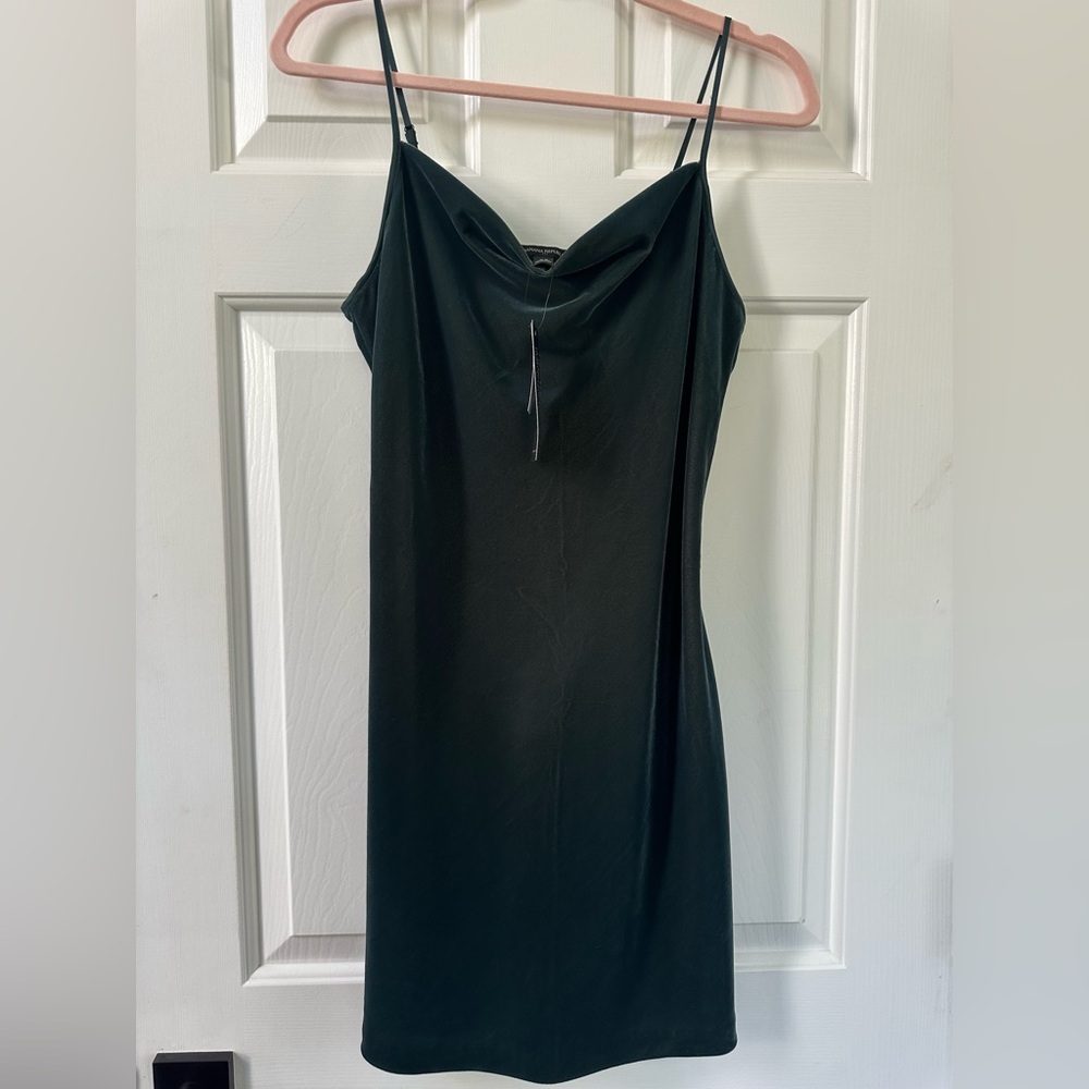 Banana Republic Green Velvet Slip Dress